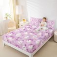 thumbnail image 3 of Manfei Cartoon Ghost Halloween Bed Sheets,Magic Witch Pattern Full Size Sheets,4-Piece,1 Flat Sheet,1 Fitted Sheet and 2 Pillowcases, 3 of 6