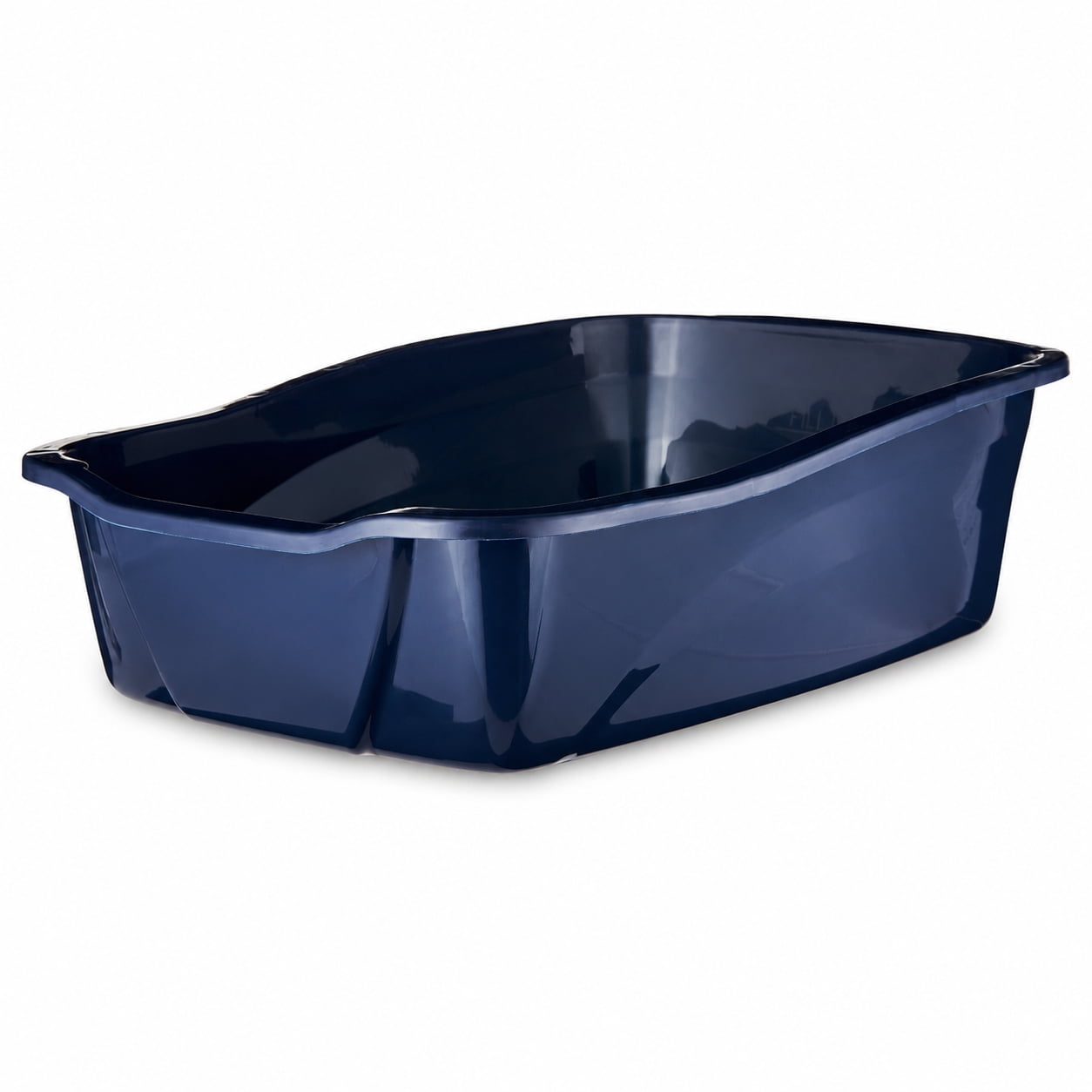 (2 pack) Vibrant Life Large Open Cat Litter Box, Blue