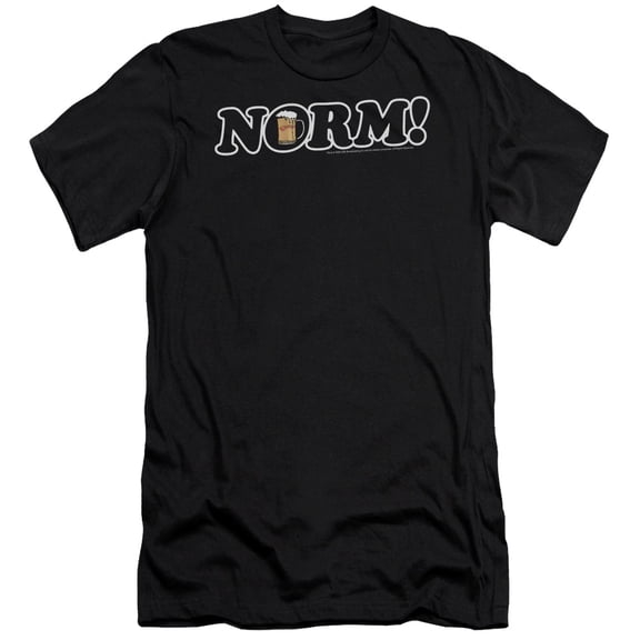 Cheers Norm! Premium Canvas Adult Slim Fit 30/1 T-Shirt Black