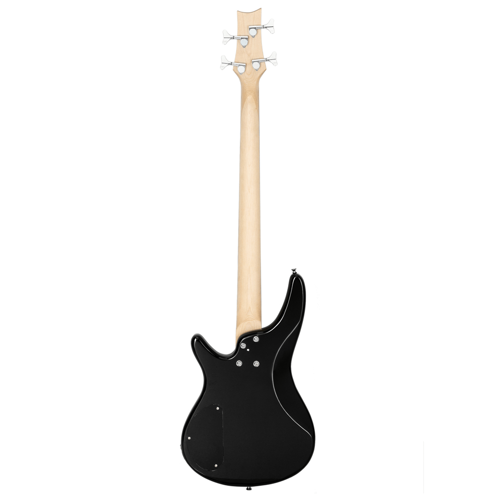 Tcbosik Electric Bass Guitar Full Size, 4 String Exquisite Stylish Bass with Bag, Strap, Plectrum, Amp Wire and Wrench Tool, Black