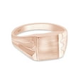 thumbnail image 2 of AFFY Men's Signet Ring In 14K Rose Gold Plated 925 Sterling Silver Frank Ring For Men's, Ring Size 11.5, 2 of 2