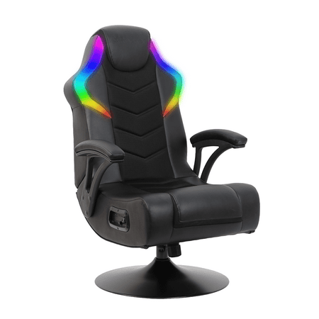 X Rocker Nemesis RGB Audio Pedestal Gaming Chair, Black Mesh, 31.89 x 26.97 x 40.94