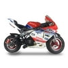 SYX MOTO Apex Pull Start 49cc 2 Stroke Mini Pocket Rocket Bike Kids Gas Powered Pocket Bike Motorcycles,Blue