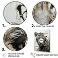 thumbnail image 3 of Designart "Monochrome Royalty In The Intriguing Leopard" Animals Leopard Floater Framed Canvas Prints, 3 of 5