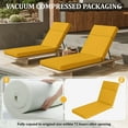 thumbnail image 5 of Snubbull 2 Pack Outdoor Chaise Lounge Cushions, with High-Density Foam, Ties Waterproof & Fade Resistant for Lawn and Pool Lounge Chairs, 80x26x4 inch, Yellow, 5 of 6