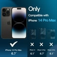 thumbnail image 2 of JETech 3 in 1 Magnetic Case for iPhone 14 Pro Max 6.7-Inch with 2 Pack Tempered Glass Screen Protectors, Compatible with MagSafe, Translucent Matte Back Shockproof Phone Cover (Black), 2 of 7