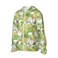thumbnail image 2 of Pofeuu Gnome and Pineapple Print Sun Protection Outdoor Lightweight Full Zip UV Cooling Hoodie Long Sleeve Summer Clothing for Outdoor Hiking-X-Large, 2 of 5