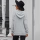 thumbnail image 4 of Sudadera con capucha para mujer, sudadera con capucha de manga larga, jersey de punto, jersey de cuello alto de gran tamaño para mujer, jersey de punto elegante para otoño e invierno (L), 4 of 6