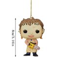 thumbnail image 3 of Adornos para árbol de películas de terror, adornos colgantes creativos de terror para Halloween, adornos colgantes de terror para coche, mini adornos para árbol de Halloween, adornos navideños para de, 3 of 4