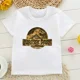 thumbnail image 3 of Camiseta de Jurassic Park para niños, ropa de dinosaurios para niños y niñas, camisetas de algodón, camisetas de verano, 3 of 5