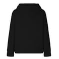 thumbnail image 5 of Puntoco Plus Size Long Sleeve clearance Women Loose Hooded Long Sleeve Zipper Solid Cardigan Blouse Hoodies Sweatshirt Tops with Pocket Black 10(XL), 5 of 6