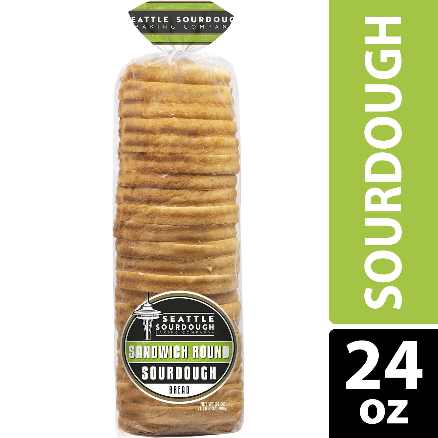 Seattle Sourdough Sandwich Round Bread Loaf, 24 oz, 24 Count - Walmart.com