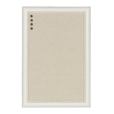 UPC: 0032231541212 | DesignOvation Macon Framed Linen Fabric Pinboard  18×27  Soft White