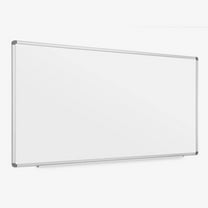 Luxor Dry Erase Magnetic Wall-Mount Porcelain White Board, 96x40, Aluminum Frame