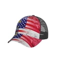 thumbnail image 5 of North Carolina Flag Painted Snapback Trucker Hats Baseball Caps Adjustable Mesh Back Ball Caps For Men Women, 5 of 5