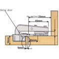 thumbnail image 5 of Soft Close Cabinet Hinge 180/90 Degree 2-Piece Hydraulic Corner Door Hardware with 4 Hole DesignCold-Rolled Steel Nickel-Plated Rustproof Hinges, 5 of 5