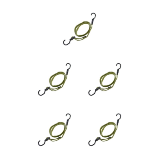 ZheElen 1/2/3/5 Durable Luggage Rope - Secure And Weather-resistant For Travel Easy Installation Straps With Hook yellow black 120cm 5PCS