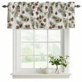 thumbnail image 2 of 2 Pack Valances for Windows, Sage Green Christmas Window Valances for Living Room/Bedroom/Bathroom, Xmas Botanical Pine Cones Light Filtering Kitchen Curtain Valance Window Treatment 54"W x18" L, 2 of 9