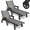 Black, variant on FOOWIN Textilene Patio Chaise Lounge Chair, 5 Positions Adjustable Backrest Outdoor Lounge Chair with Wheels & Cup Holder, Black
