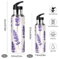 thumbnail image 2 of Yayeee 33oz Insulated Water Bottle Double Wall Stainless Steel with Flip Straw Lid, Lavender Pattern, 2 of 7