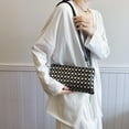 thumbnail image 2 of Studded Wallet Y2K Cross Handbag Fashion Punk Women's Clutch Vegan Leather Designer Studded Bags, 2 of 7