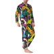 thumbnail image 2 of Fotbe Colorful Pug Pijama de Hombre con Estampado de Manga Larga, Conjunto de 2 Piezas, Ropa de Dormir Suave y Cómoda con Bolsillos-Small, 2 of 7