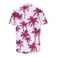 thumbnail image 5 of ZCFZJW Mens Hawaiian Tropical Palm Tree Shirts Lightweight Casual Summer Short Sleeve Button Down Beach T-Shirts Fashion Vacation Outfit Clothes Purple XXL, 5 of 5