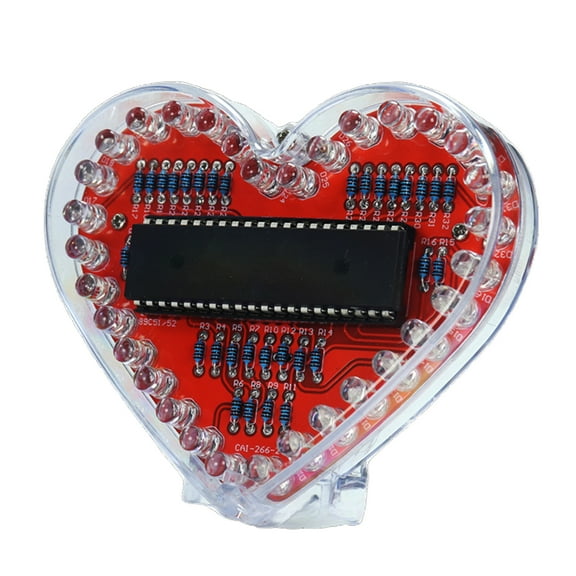 URTERYSER Heart Shaped RGBs LED Soldering Kits for Students and Beginner for Valentines Day and Mother Day Handmade