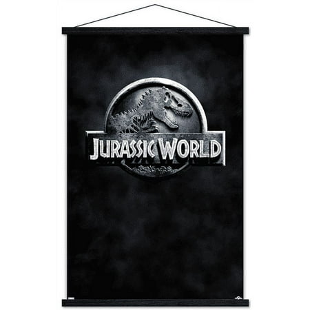 Jurassic World - Logo Wall Poster with Wooden Magnetic Frame, 22.375" x 34"