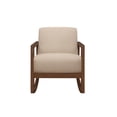 thumbnail image 2 of Miekor Furniture Rocker Accent Chair Modern Living Room Plush Cushion Brown Soft Upholstery Hardwood Frame Elegant Style Comfort Relax W5U010, 2 of 5