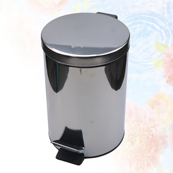 FRCOLOR Trash Can Large Capacity Brushed Stainless Recycling Bin Silver