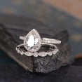 thumbnail image 3 of Pear Shaped Water Drop Zircon Ring For Women With Gold Plated Inlay Alloy Jewelry Sizes 5 6 7 8 9 10 11 Gift For Her, 3 of 6