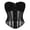 Black06, variant on Short Sleeve Shirts for Women Sheer Mesh Sweetheart Strapless Corset Top, Boned Breathable Bustier with Built-in Cups, Front Metal Hook Waist Cincher Summer Tops