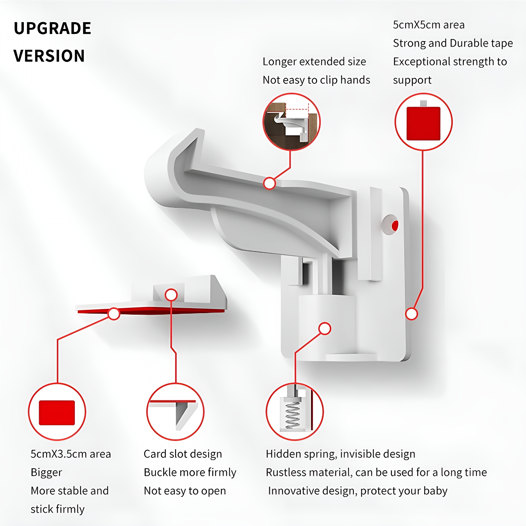 LAMIRO Cupboard Locks for Children - Child Safety Locks, Baby Proofing Drawer Kit Latches - No Drilling - Non Magnetic Child Proof Kitchen Cabinet Lock for Babies - Childproof - 15 Pack