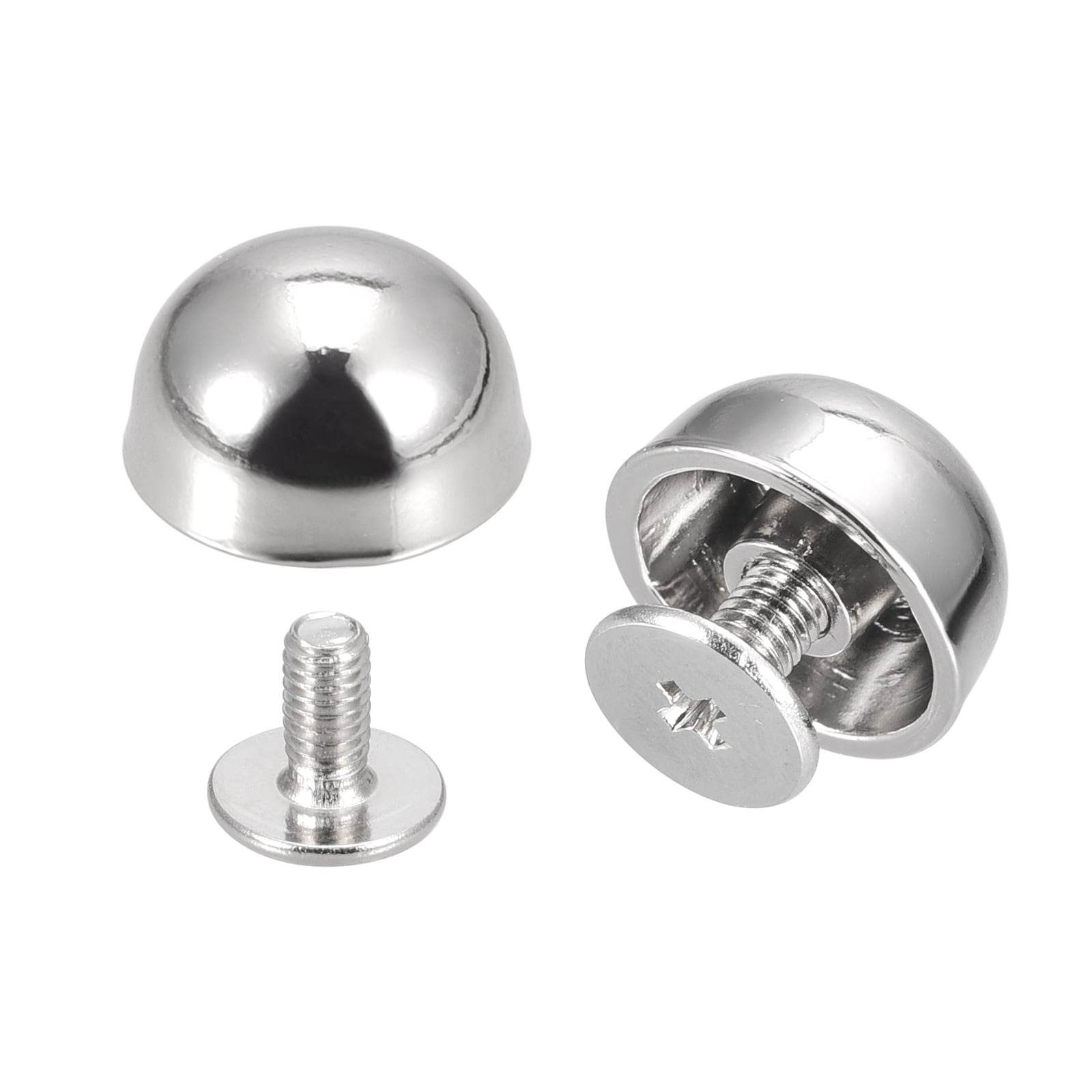 Uxcell 20x9mm Screw-Back Rivets – Bronze Tone Hollow Round Head Leather Studs, 10 Sets For DIY Belts, Bags, Shoes & Craft Projects