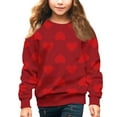 thumbnail image 3 of Mercatoo Girl Sweatshirts Valentine's Day Crewneck Long Sleeve Pullover Cotton Graphic Top Cute Heart Print Sweater Shirts, 3 of 4
