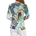 thumbnail image 4 of Genshin Impact Women's Pajama Top 3D Digital Print Sleepwear Trendy Crewneck Pullovers Long Sleeve Shirts L, 4 of 8
