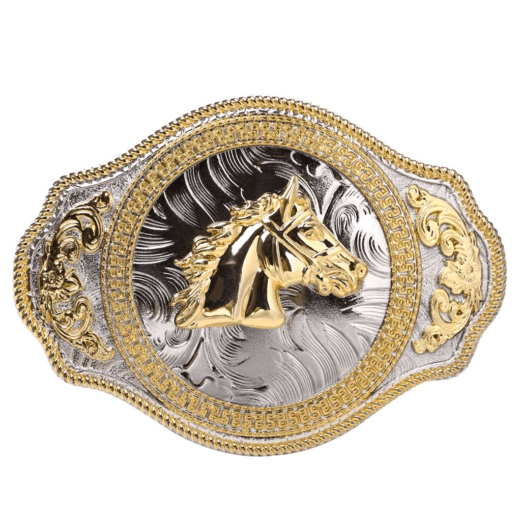 Western Rodeo Horse Belt Buckle Engraved Celt Pattern cowboy buckles ...