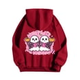 thumbnail image 7 of Godom Womens Floral Hoodies Sweatshirts Casual Long Sleeve Loose Fit Drawstring Hooded Pullover, 7 of 7