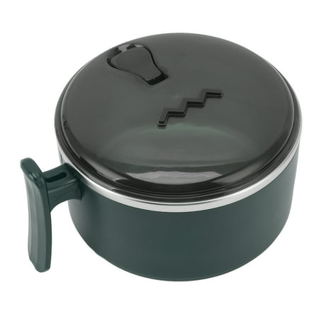 

InsulatedBowl SiliconeMaterial RamenMug Hollow Double Layer Heat Insulation For Picnic For Office For Kitchen Blackish Green