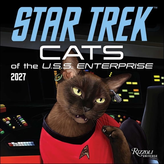 Star Trek: Cats 2027 Wall Calendar, (Paperback)