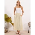 thumbnail image 4 of DARING DIVA Women's  A Line Flowy Maxi Skirt X-Small Apricot, 4 of 6