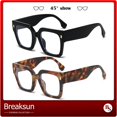thumbnail image 4 of Fashion Oversized Blue Light Blocking Glasses for Women Men Trendy Big Square Frame Computer Eyeglasses, 4 of 7