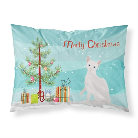 Arabian Mau Cat Merry Christmas Fabric Standard Pillowcase