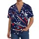 thumbnail image 1 of Balery Red White Blue Fireworks 1 Camisa Casual de Manga Corta con Botones para Hombre, Texturizada, Estilo Cubano, para Playa, Verano-XX-Large, 1 of 5
