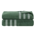 thumbnail image 6 of BNM Zero Twist Ribbed Cotton Bath Sheet Set of 2, Forest Green, 6 of 11