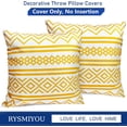 thumbnail image 4 of Decorative Throw Pillow Covers Set of 2 Chrome Yellow Pillow Covers 16x16 inch Boho Linen Square Pillow Cases,Farmhouse Outdoor Modern Throw Pillow Cover for Couch Sofa Bedroom Living Room, 4 of 6