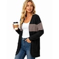 thumbnail image 4 of WIHOLL Womens Cardigan Open Front Lightweight Long Sleeve Cardigans Casual Fall Clothes with Pockets Color Block, 4 of 9