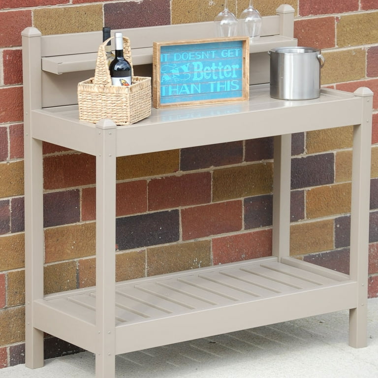 Dura Trel Greenfield Outdoor Table Gardening Supplies Potting Bench Mocha