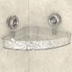 thumbnail image 3 of Cesta de ducha de baño con diseño de glaciar carrito de ducha con ventosa para baño y cocina, 3 of 5